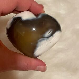 Orca Agate Heart #1